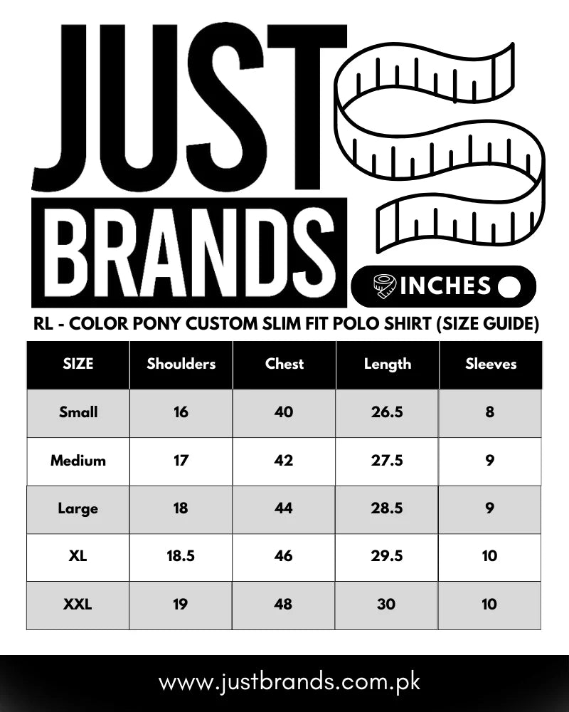 RL - Black - Color Pony Custom Slim Fit Polo Shirt - Black
