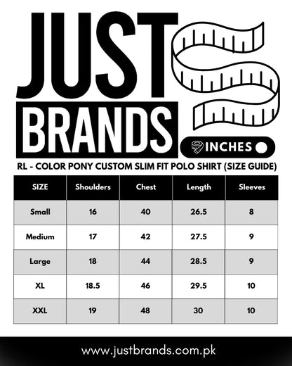 RL - Black - Color Pony Custom Slim Fit Polo Shirt - Black