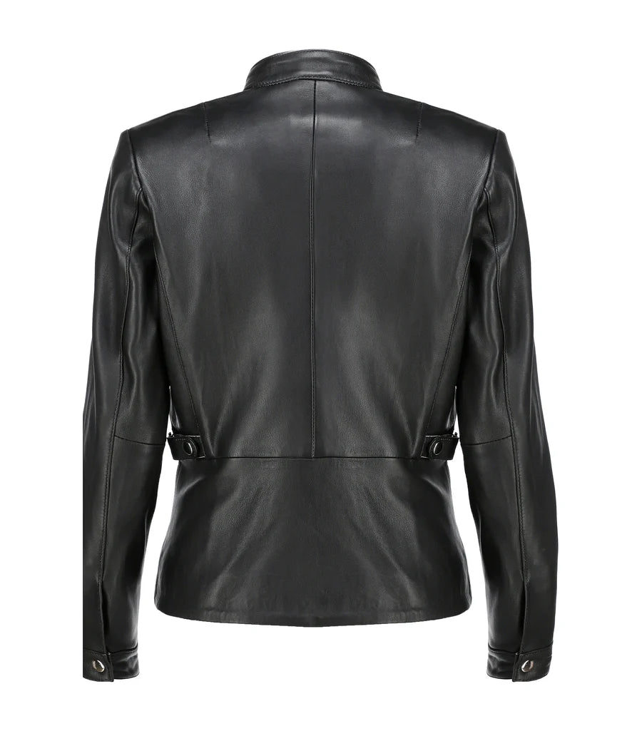 Woman Real Leather Classic Jacket Soft Lambskin