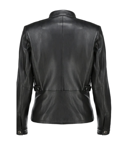 Woman Real Leather Classic Jacket Soft Lambskin