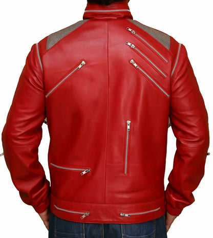 Red Beat It Leather Jacket